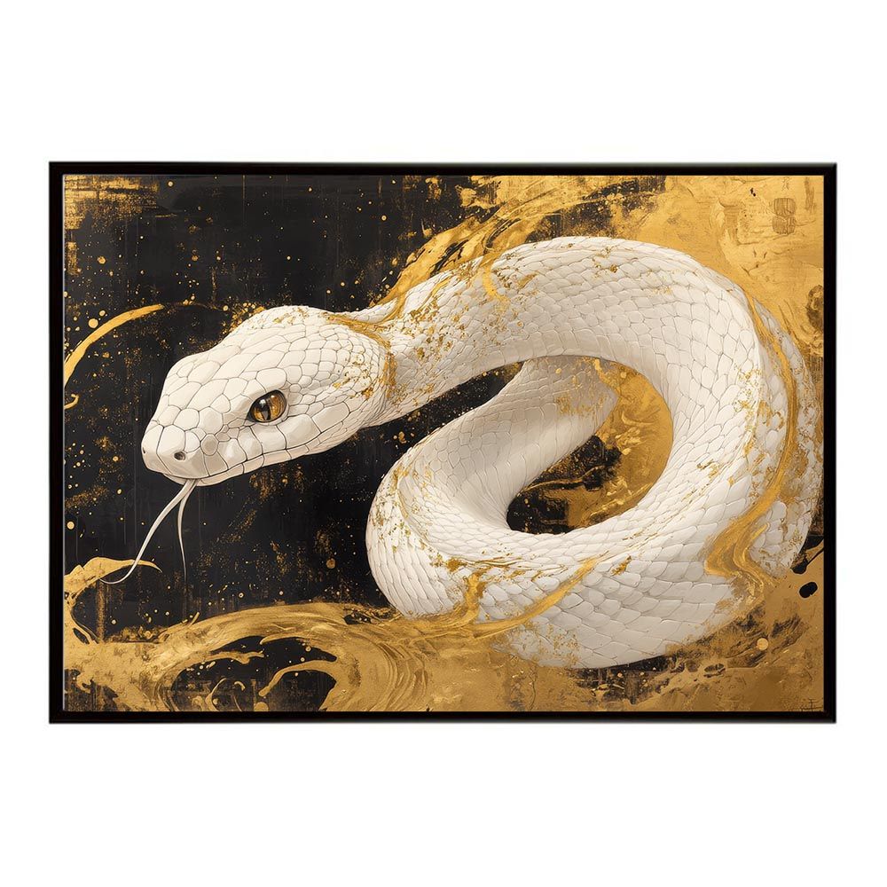 B2サイズ（約51x73cm）】【lh-poster-11626】白蛇 干支 2025 開運 運気