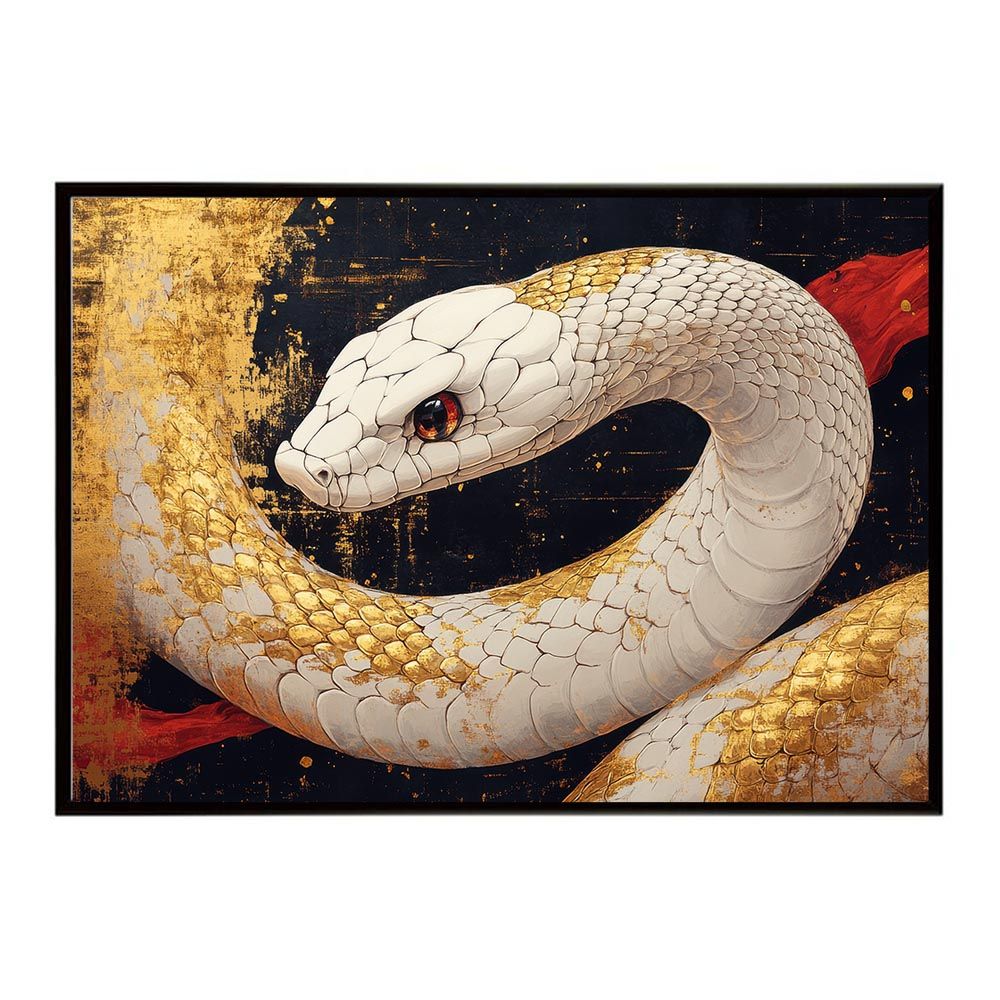 B1サイズ（約73x103cm）】【lh-poster-11627】白蛇 干支 2025 開運