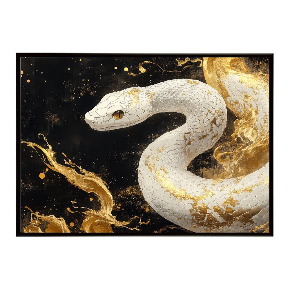 B1サイズ（約73x103cm）】【lh-poster-11629】白蛇 干支 2025 開運