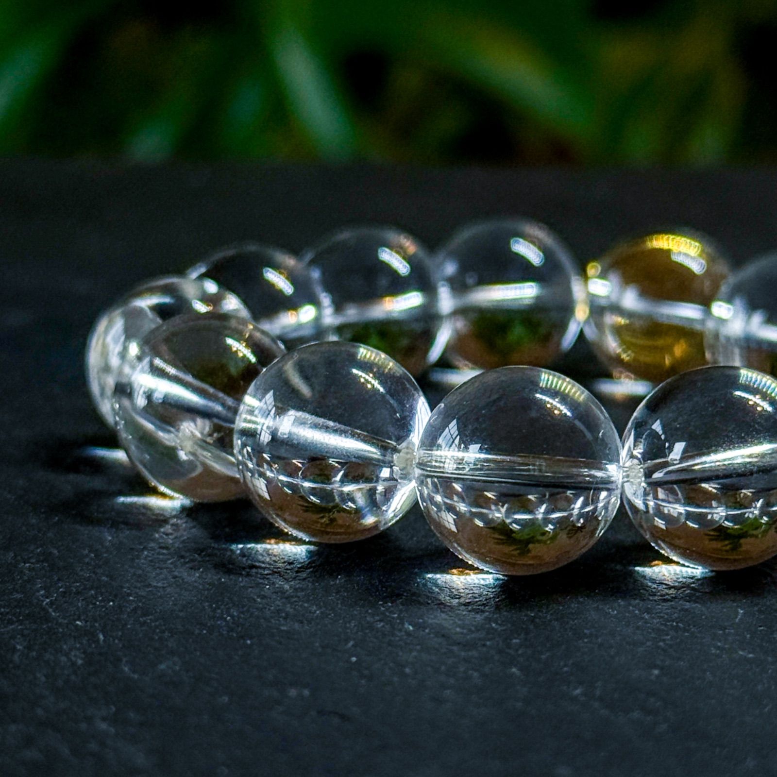  上最 SA 天然水晶 14ミリ玉 光波動 ブレスレット B 1125-01 水晶 ブレスレット バングル アクセサリー