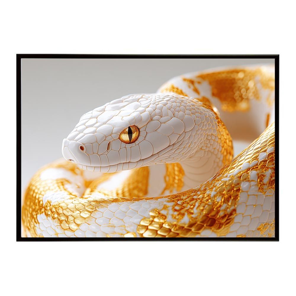 A2サイズ（約42x59cm）】【lh-poster-11656】白蛇 人気 干支 2025 開運