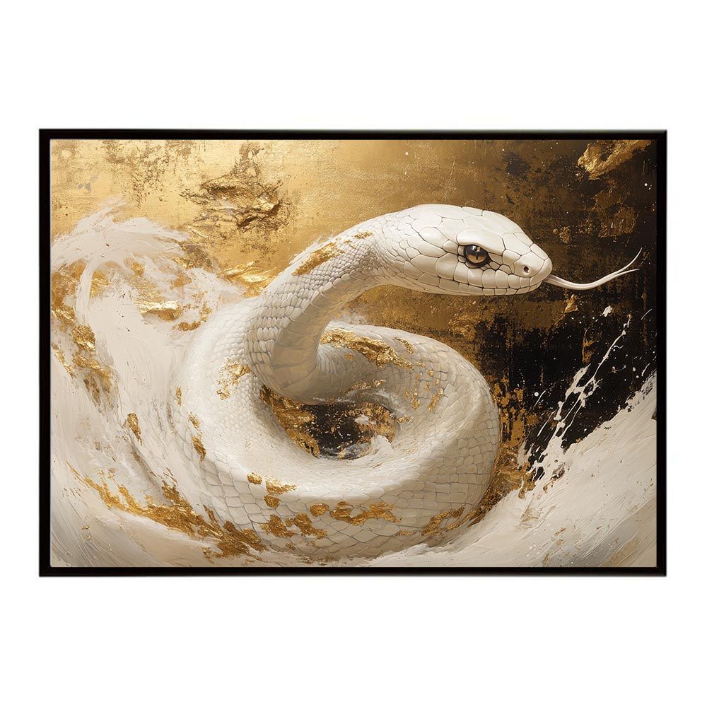 B2サイズ（約51x73cm）】【lh-poster-11659】白蛇 干支 2025 開運 運気