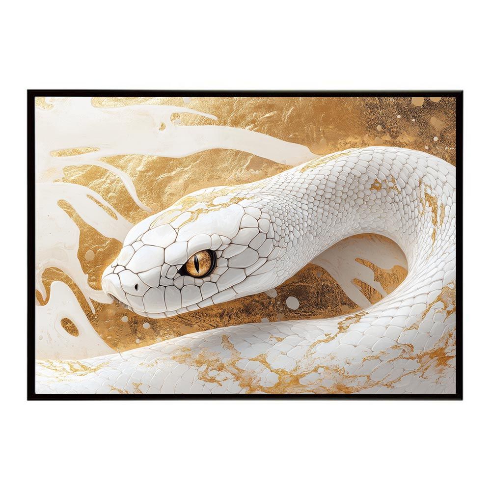 B2サイズ（約51x73cm）】【lh-poster-11675】白蛇 干支 2025 開運 運気