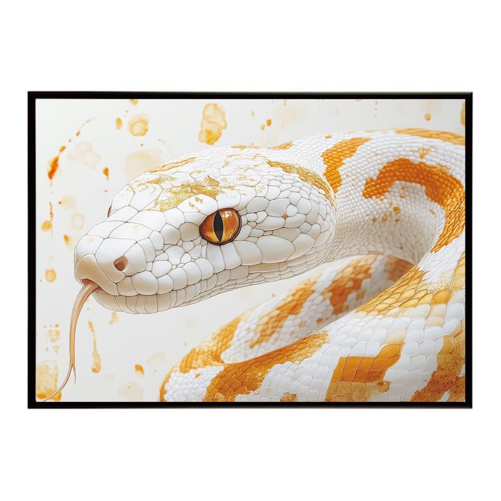 【B1サイズ（約73x103cm）】【lh-poster-11682】白蛇 干支 2025 開運 運気 金運 豪華 福 寿 幸福 ご利益 ポスター インテリア コブラ パイソン へび お洒落