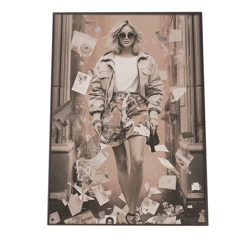 B2サイズ（約51x73cm）】【lh-poster-1178】レディ コラージュ