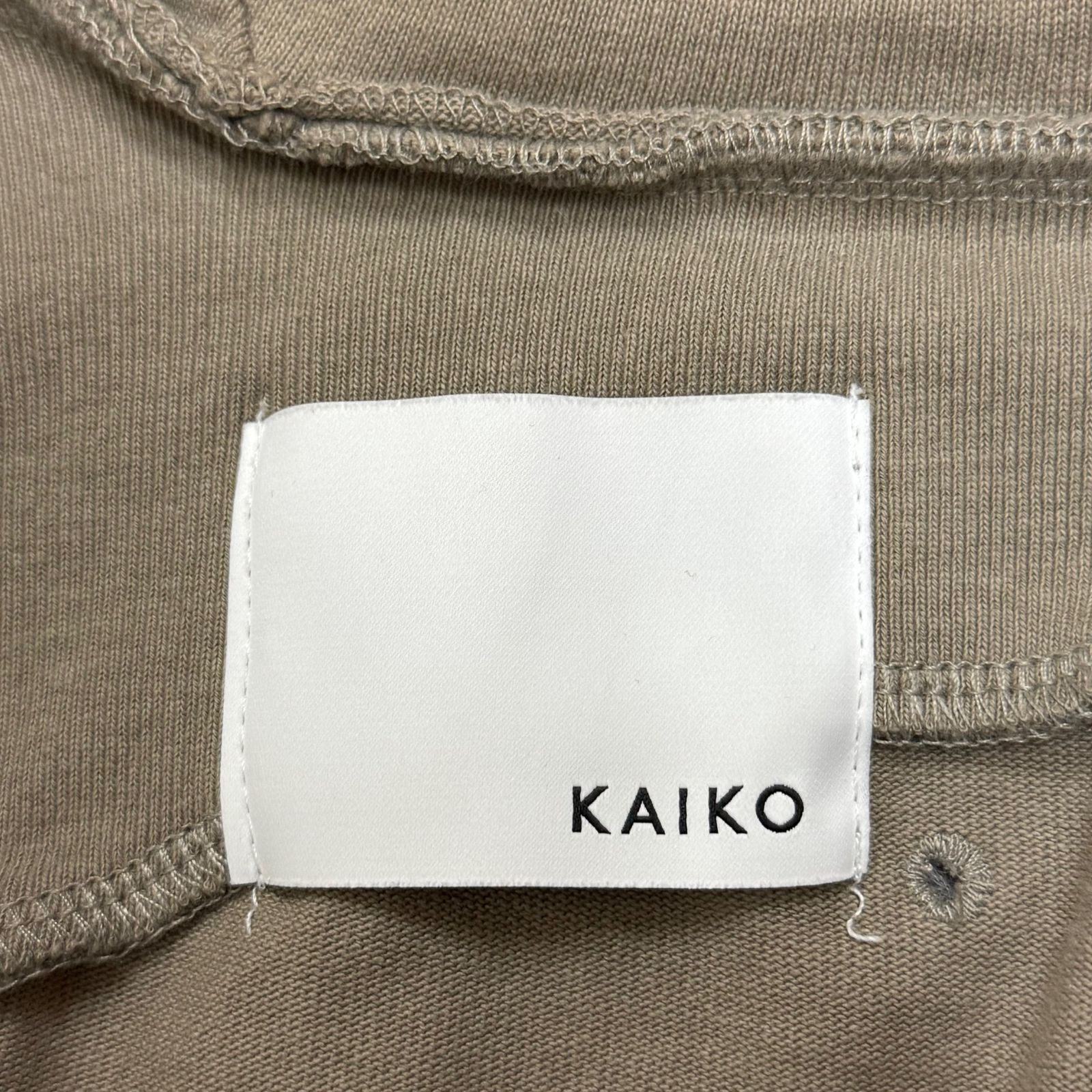 KAIKO×JIAN YEベージュ フルジップパーカー KAIKO × JIAN YE フルジップパーカー フーディー スウェット コラボ