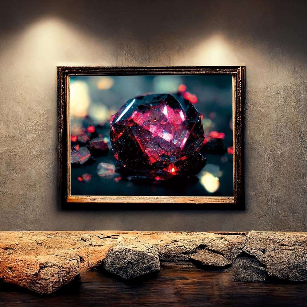 A2サイズ（約42x59cm）】【lh-poster-124】ルビー 赤 宝石 ジュエリー