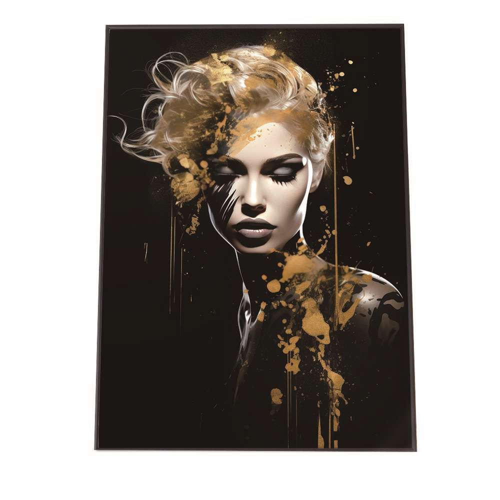 A4サイズ（約21x30cm）】【lh-poster-1268】ゴールド ペイント