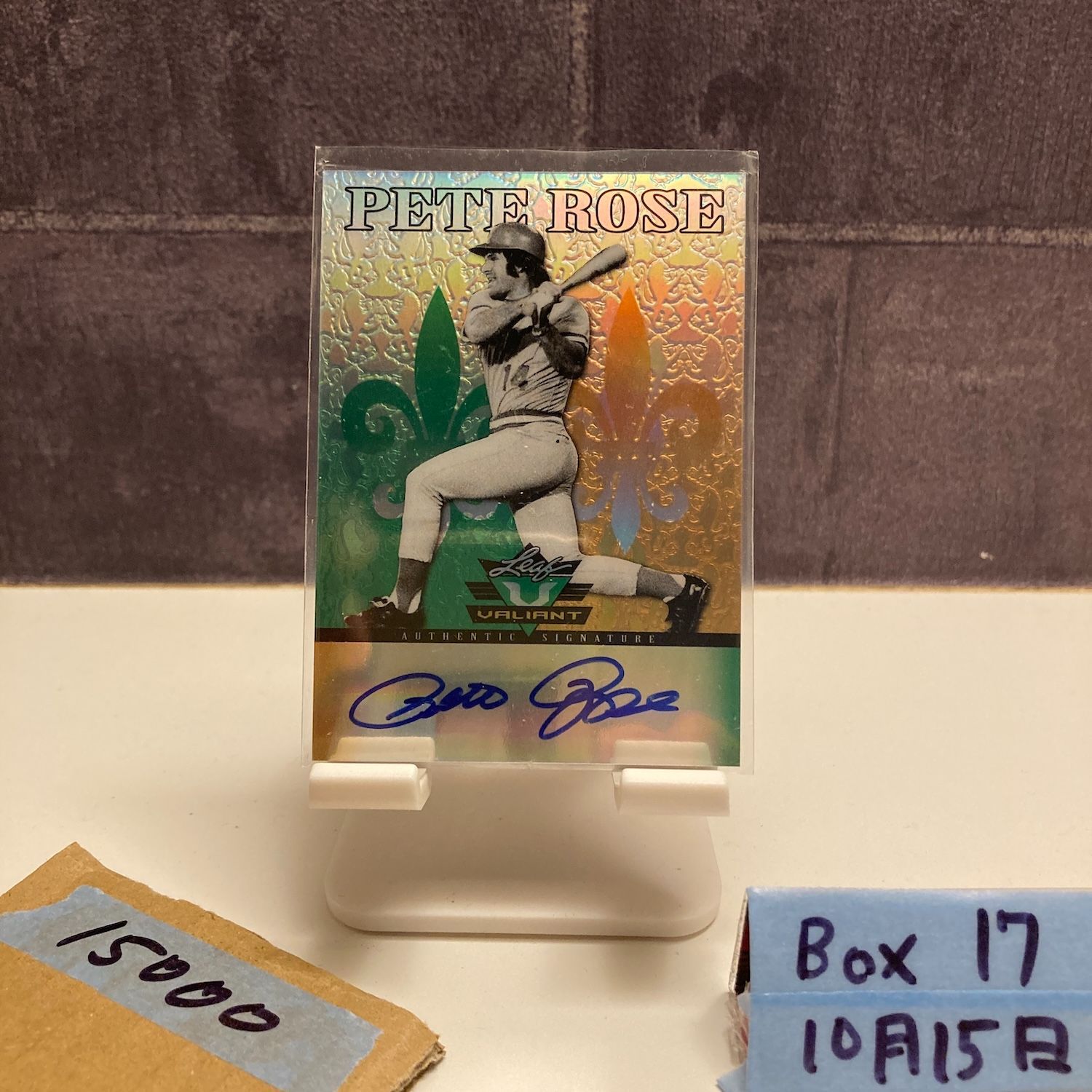 2014 Leaf Valiant Pete Rose 直筆サインカード Cincinnati Reds カード