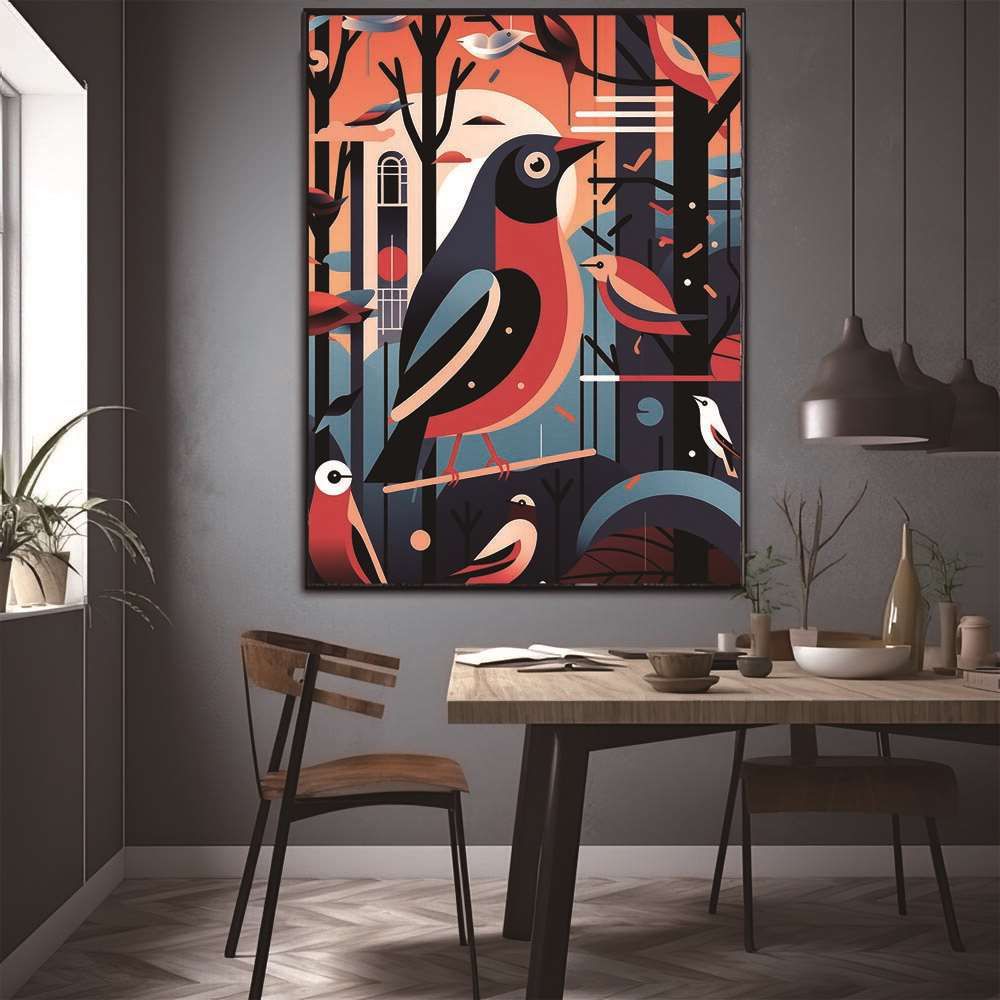 B4サイズ（約25x36cm）】【lh-poster-1296】北欧 カラフル アート