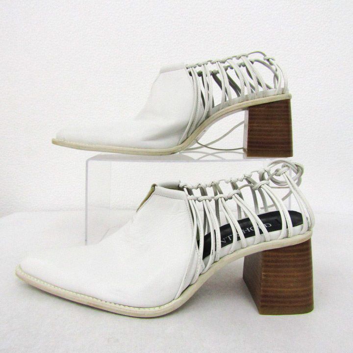 アンチショルド ミュール サンダル 本革 レザー ブランド 靴 日本製 白