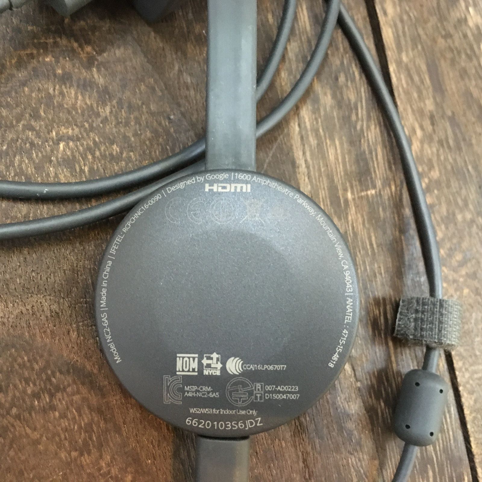 Google Chromecast グーグル クロームキャスト NC2-6A5 - メルカリ