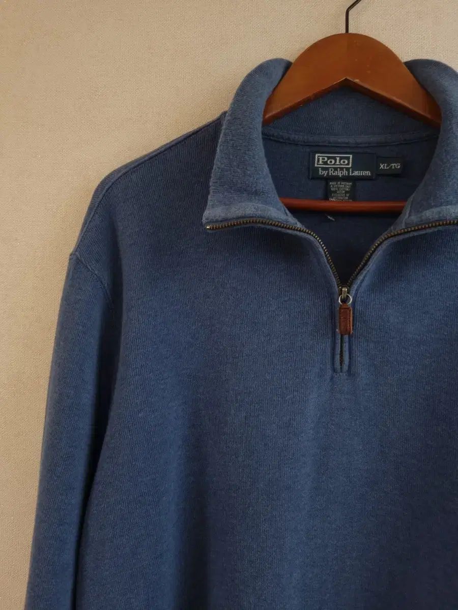 ポロラルフローレン ブルー ハーフジップアップ ニット XL 110 - メルカリ