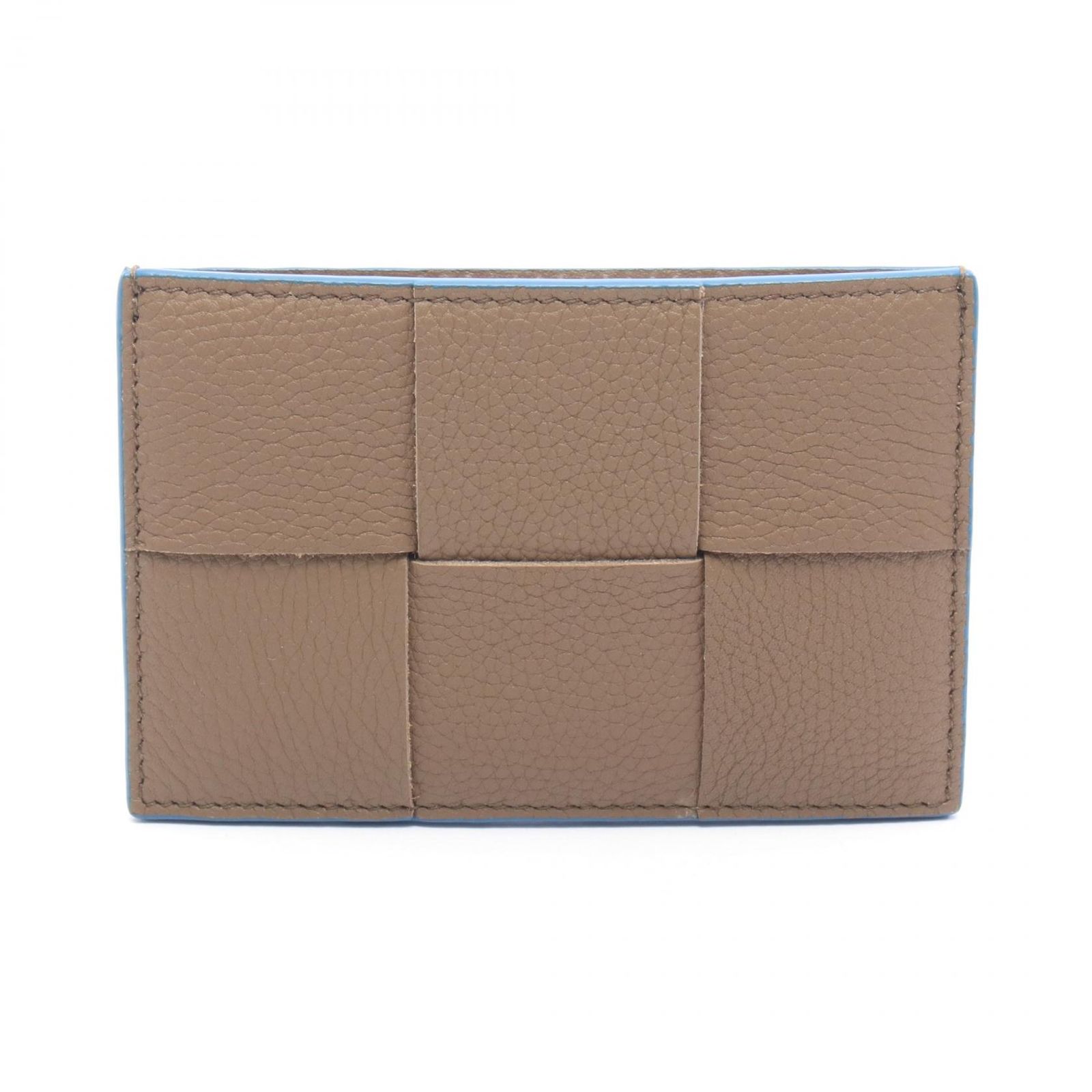 ボッテガヴェネタ BOTTEGA VENETA カードケース カセット ブラウン|ブルー レザー ユニセックス A