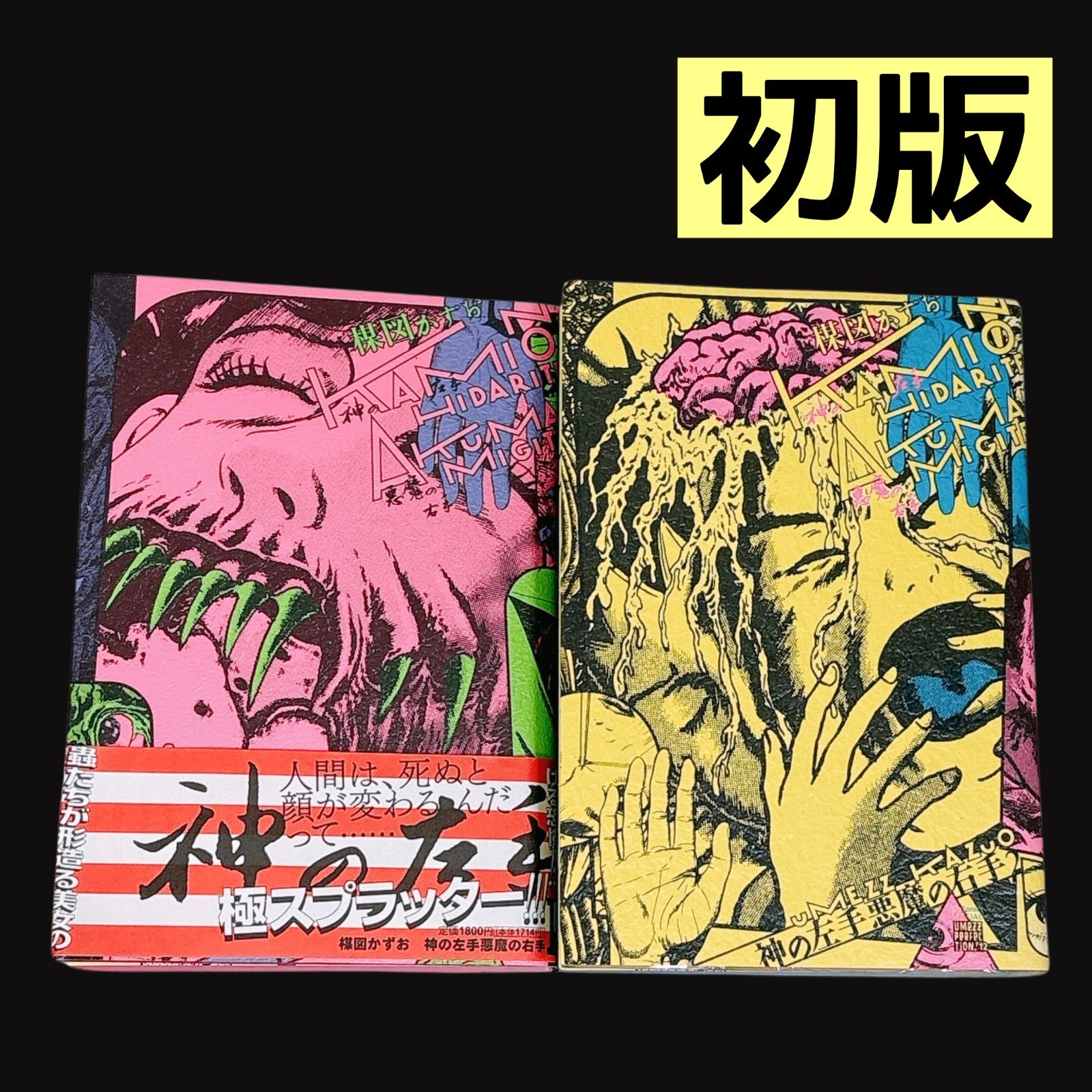 初版 楳図 !12 神の左手悪魔の右手 1 2 全巻セット 完全版 楳図パーフェクション 帯付き 楳図かずお 漫画