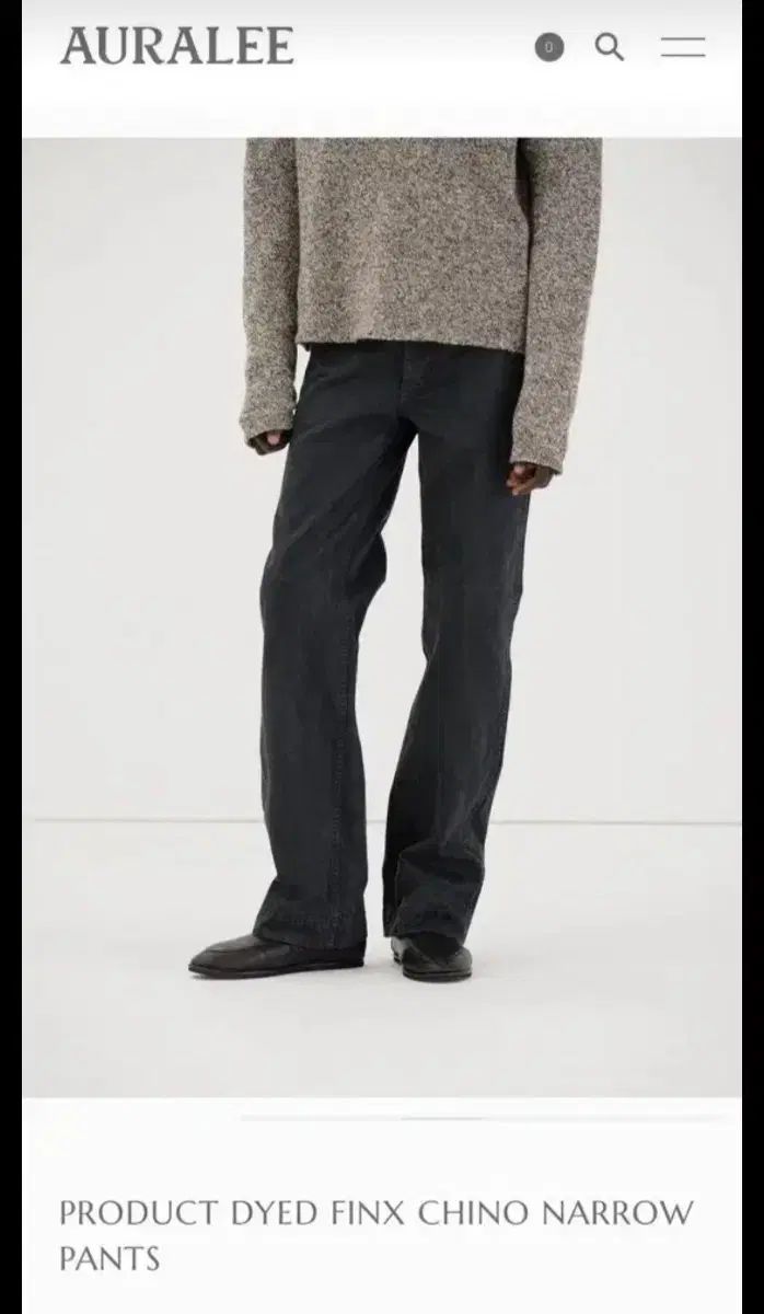 AURALEE プロダクト ダイド ナロー チノ