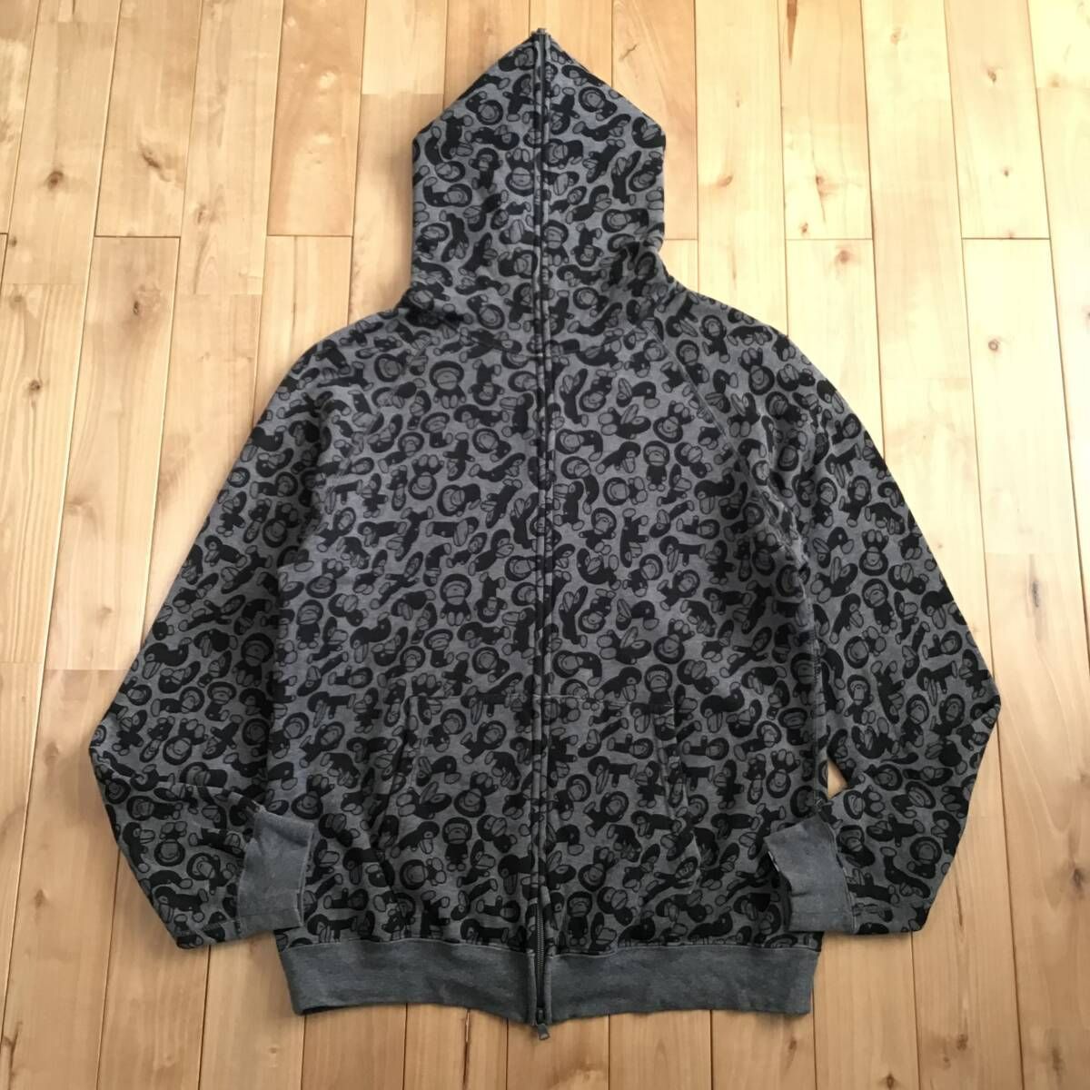 ☆XL☆ マイロ フルジップ パーカー a bathing ape MILO BAPE full zip 