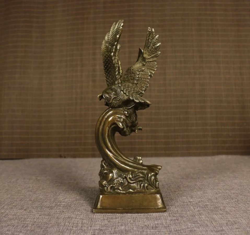 銅器 鷹 応接間 玄関 茶室 事務机 書斎 装飾品 工芸品 置物 銅器 鷹 応接間 玄関 茶室 事務机 書斎 装飾品 工芸品 置物 - メルカリ