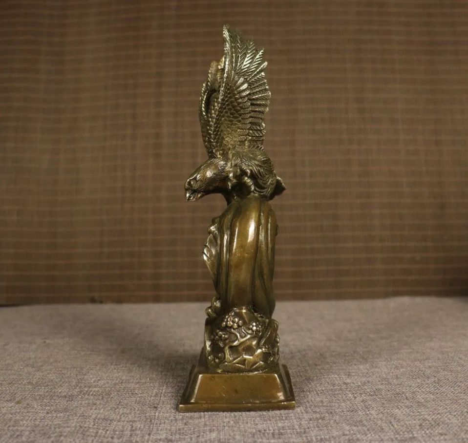 銅器 鷹 応接間 玄関 茶室 事務机 書斎 装飾品 工芸品 置物 - メルカリ