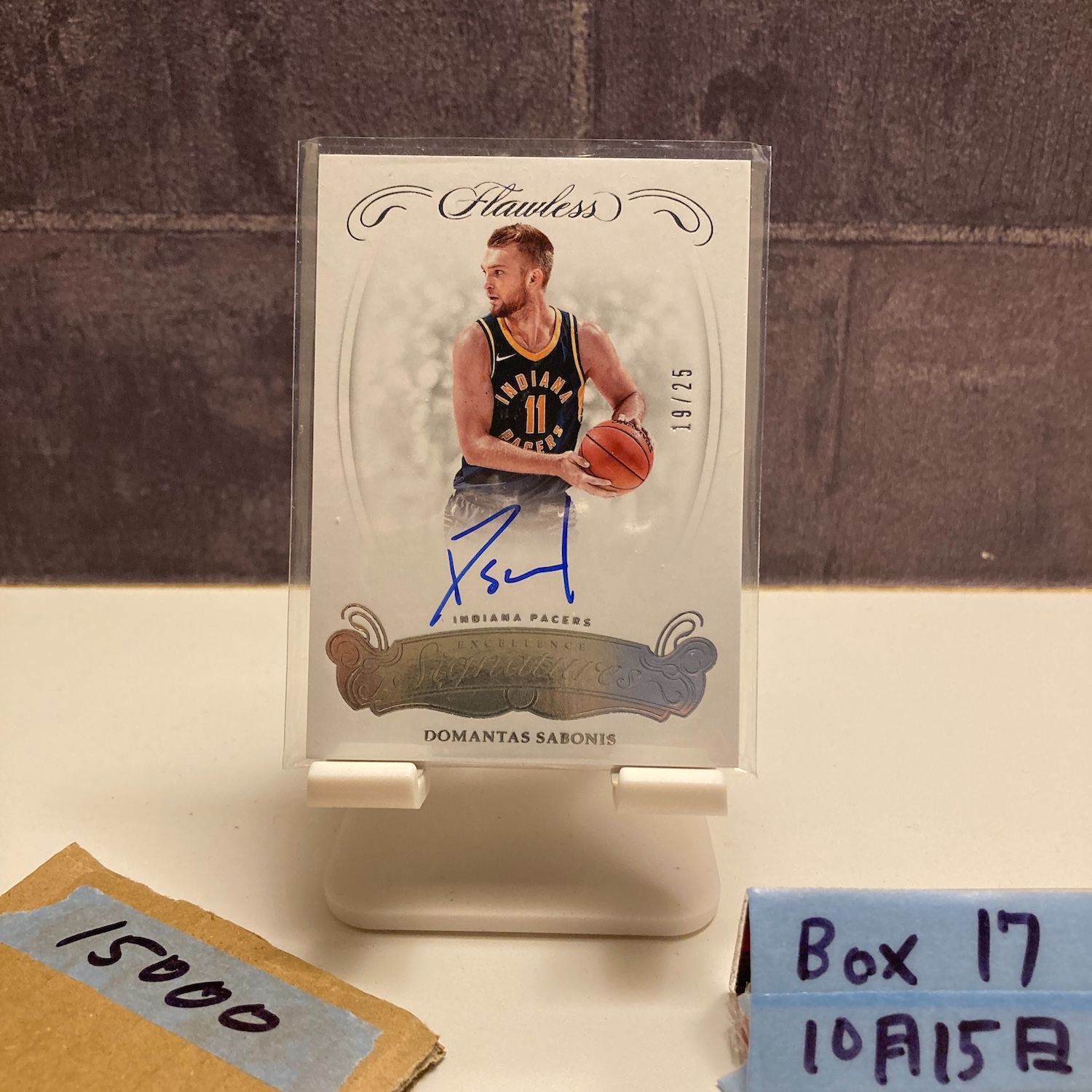 2017-18 Panini Flawless Domantas Sabonis 19 25 直筆サインカード Indiana Pacers カード