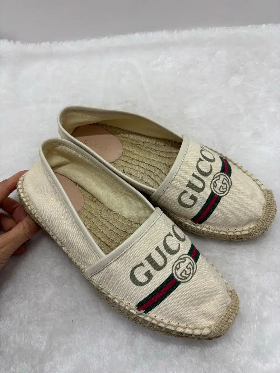 グッチ エスパドリーユ スリッポン アイボリー レディース 36