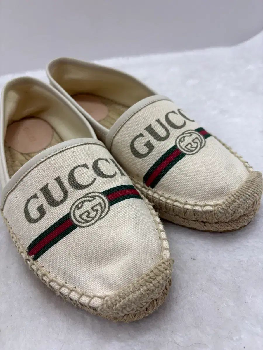  グッチ エスパドリーユ スリッポン アイボリー レディース 36 フラットシューズ バレエシューズ パンプス