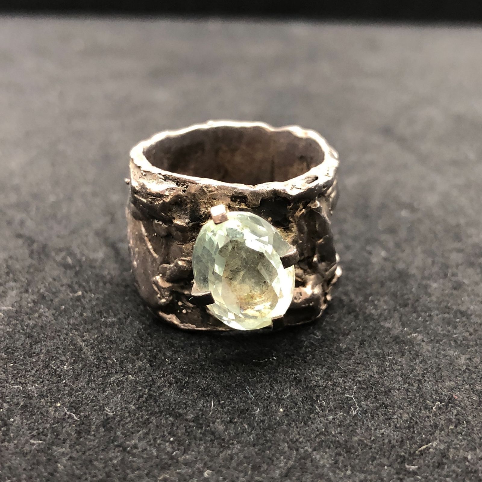 ヴィンテージリング シルバー グリーン アメジスト サイズ20号 SGAW 10-8850