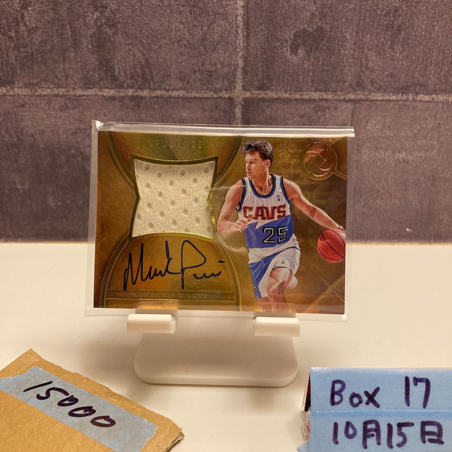 2017-18 Panini Opulence Mark Price 直筆サインカード Cleveland Cavaliers Game-Worn パッチ Memorabilia カード