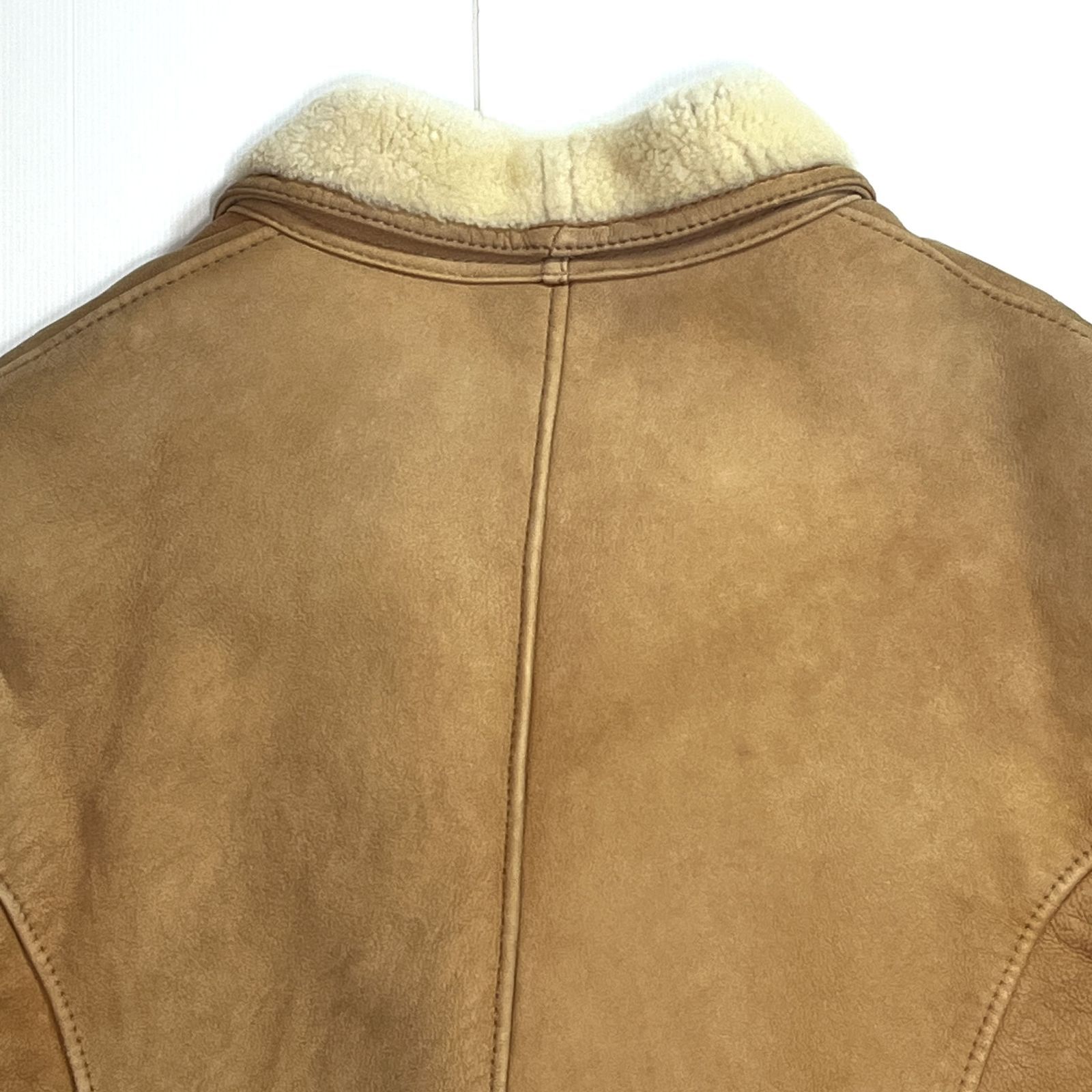 【80s vintage】ムートンジャケット　本革　ベルギー製　短丈　ユーロ古着 80s - vintage ムートンジャケットニットレザーユーロ古着