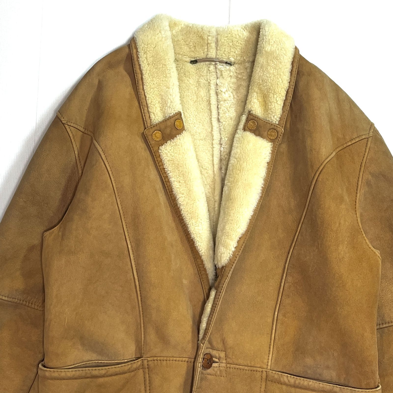 70s-80s 本場スペイン産イタリア製 ヴィンテージ 肉厚 本革 シープ