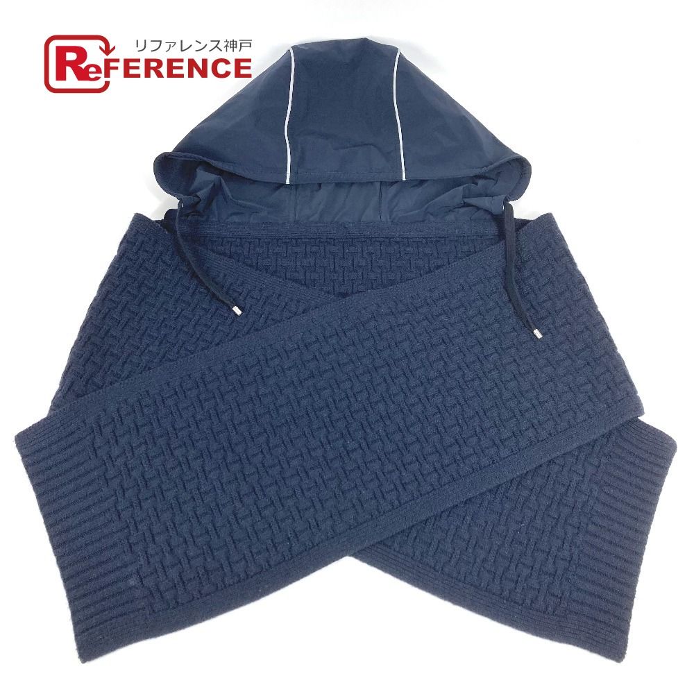 HERMES エルメス マフラー シティライド ウール カシミヤ ネイビー