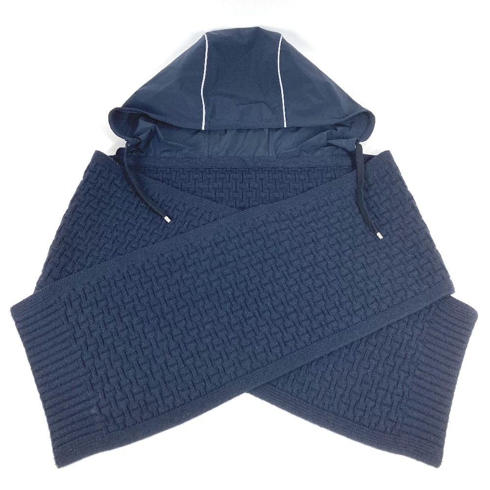 HERMES エルメス マフラー シティライド ウール カシミヤ ネイビー