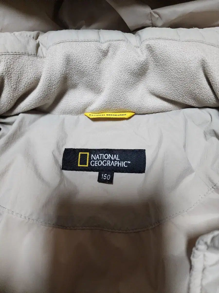  ナショナルジオグラフィック アイボリー ダウン アウター キッズ 150 中綿ダウン その他 ジャケット ブルゾン