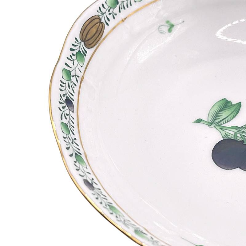 美品 HEREND ヘレンド アピシウスのハーブ フルーツボウル 中皿 13.5cm
