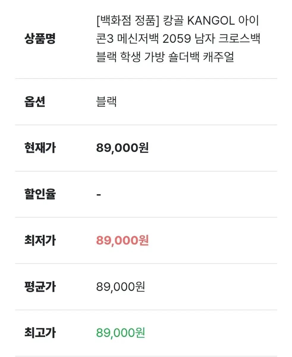 カンゴール クロスバック メッセンジャーバッグ