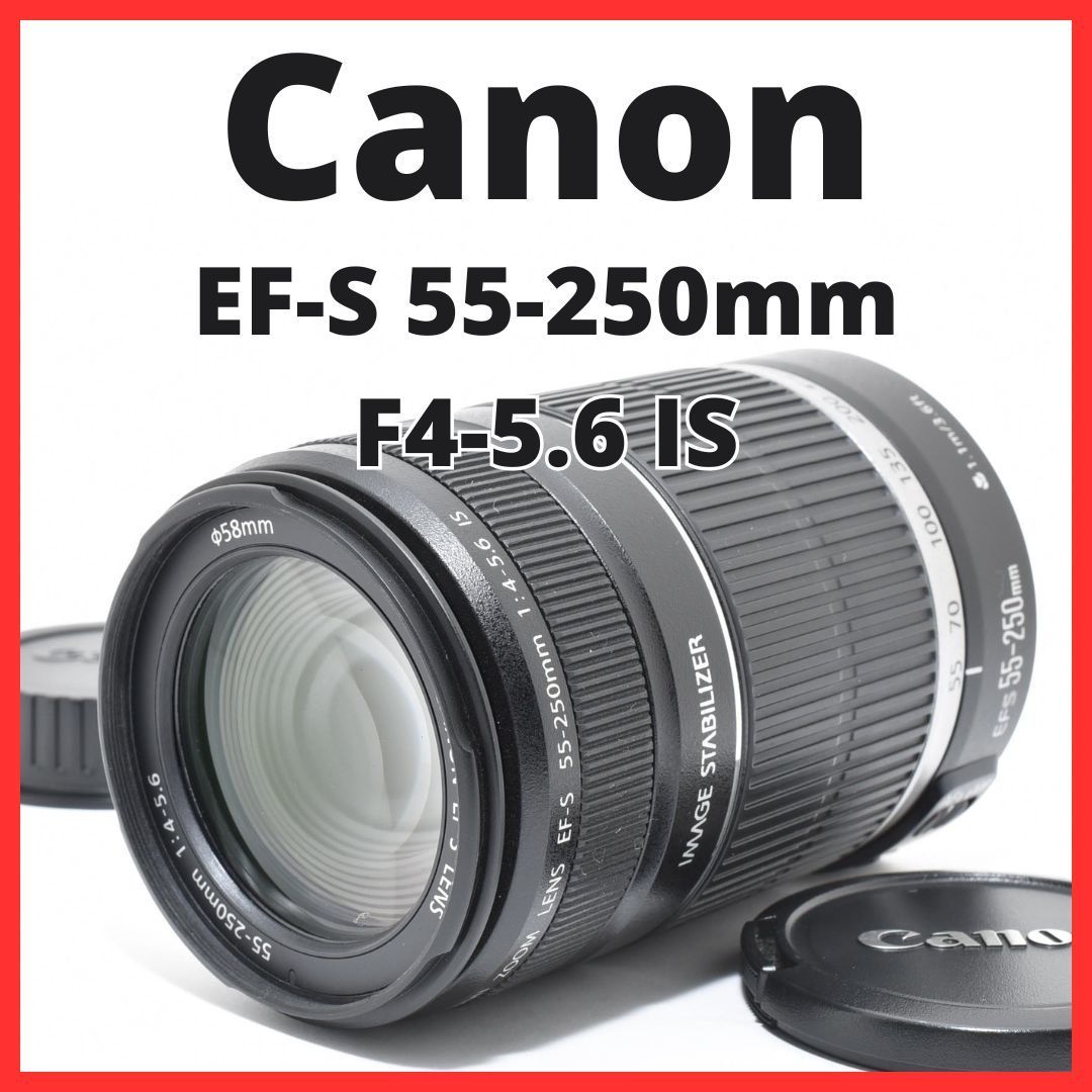 極美品Canon 【手振れ補正】極美品 Canon EF-S 55-250mm F4-5.6