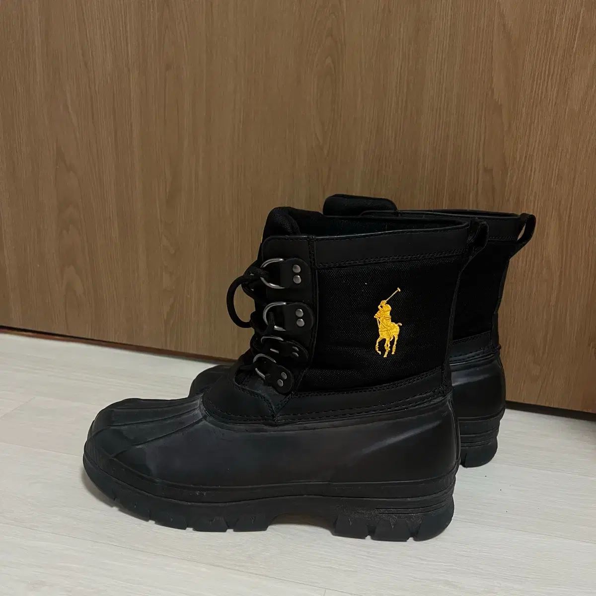 ポロ ラルフ ローレン クレストウィック メンズ ブラック ナイロン ラバー ダック ブーツ 9 D