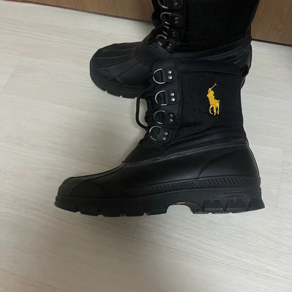 ポロ ラルフ ローレン クレストウィック メンズ ブラック ナイロン ラバー ダック ブーツ 9 D