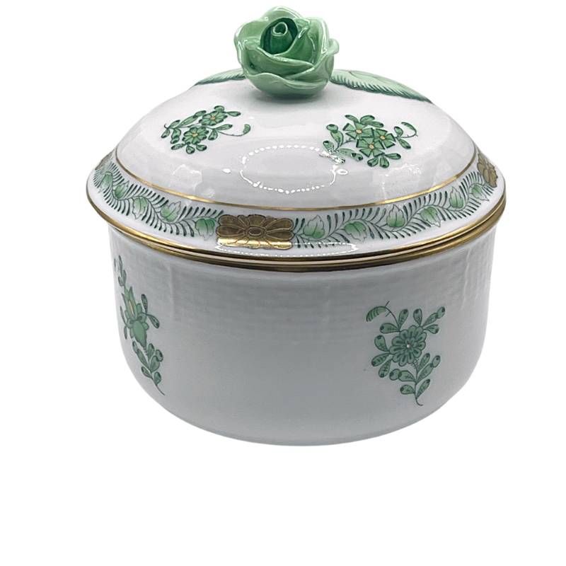 HEREND ヘレンド インドの華 シュガーポット グリーン TD 2512