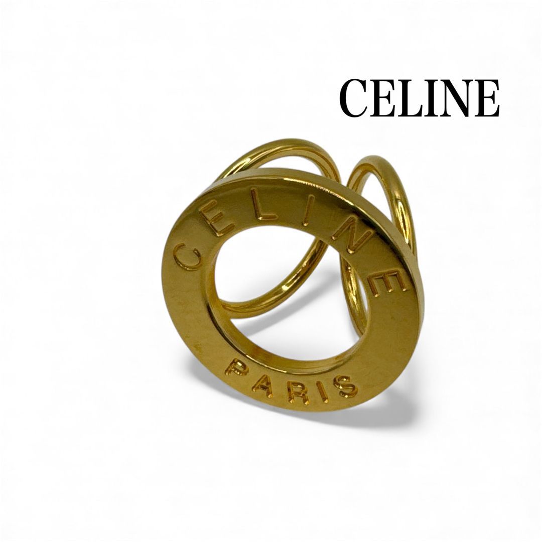 美品 CELINE セリーヌ ヴィンテージ サークル金具 スカーフリング