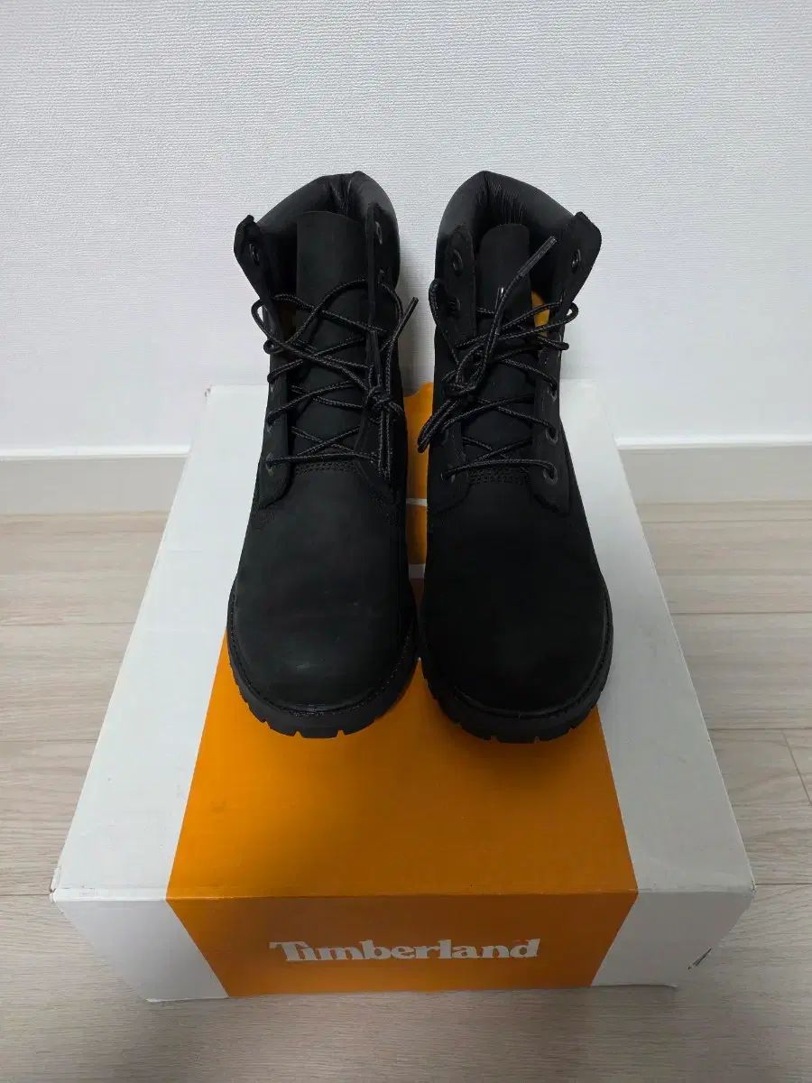 W ティンバーランド 6インチ ウォータープルーフ ブーツ ブラック - ワイド 245