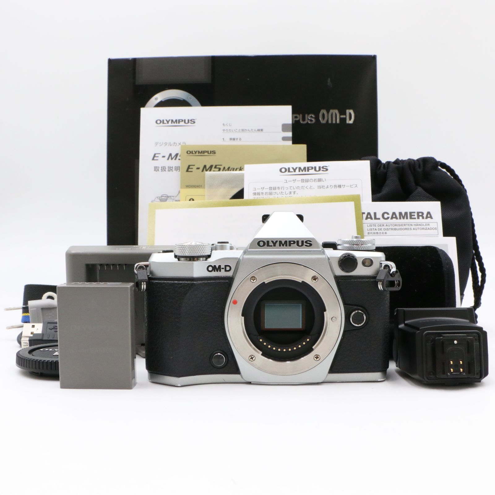 OLYMPUS オリンパス OM D E M 5 MarkII silver ショット数3 !