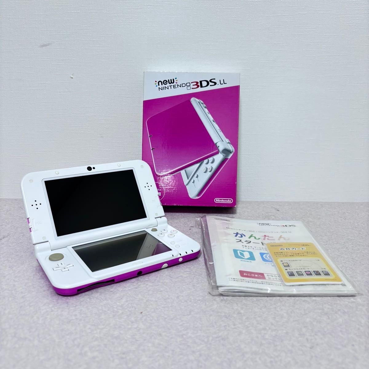 3 DS LL ピンク ホワイト RED-001