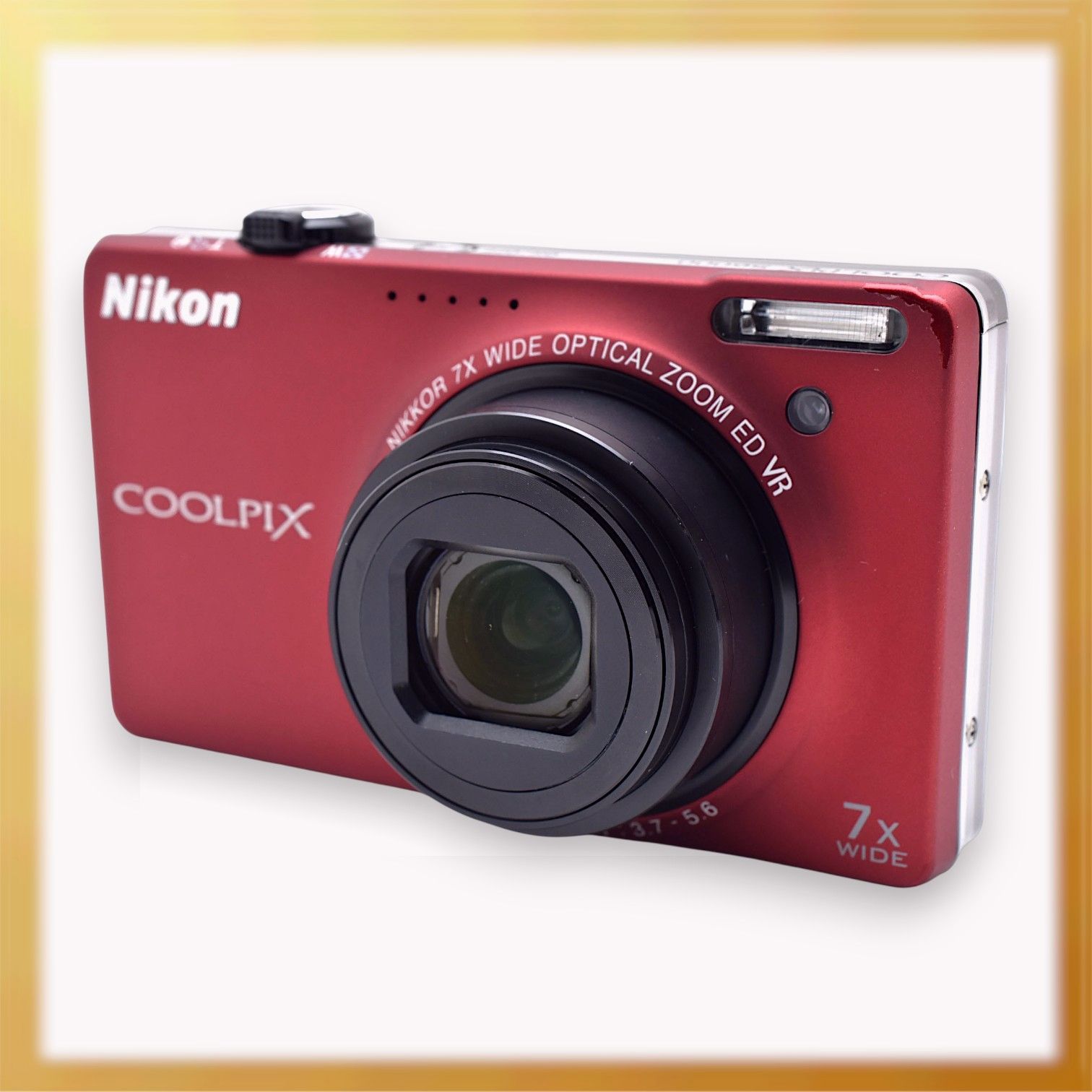 極美品｜Nikon COOLPIX S6000 フラッシュレッド クールピクス デジタル 