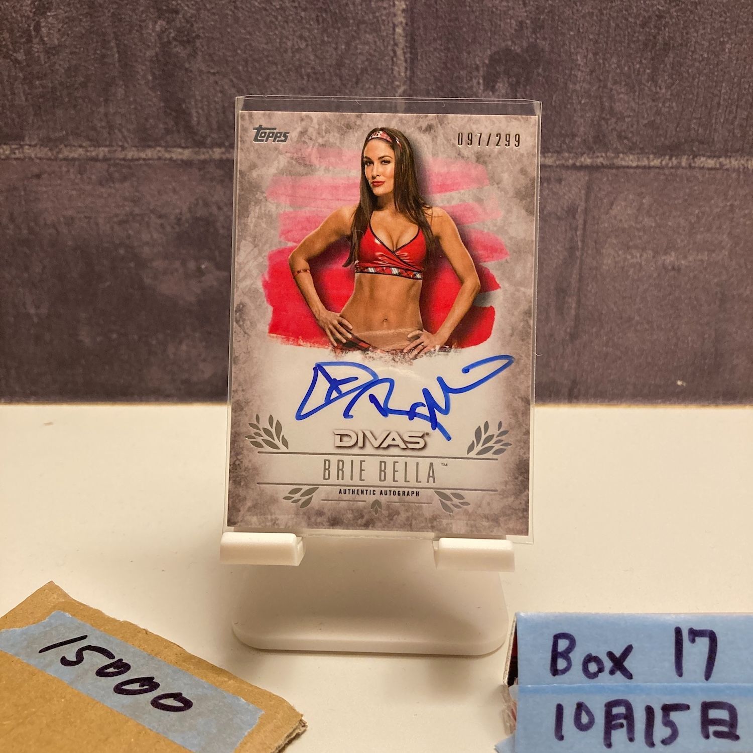 2016 Topps WWE Undisputed Brie Bella 097|299 直筆サインカード DIVAS カード