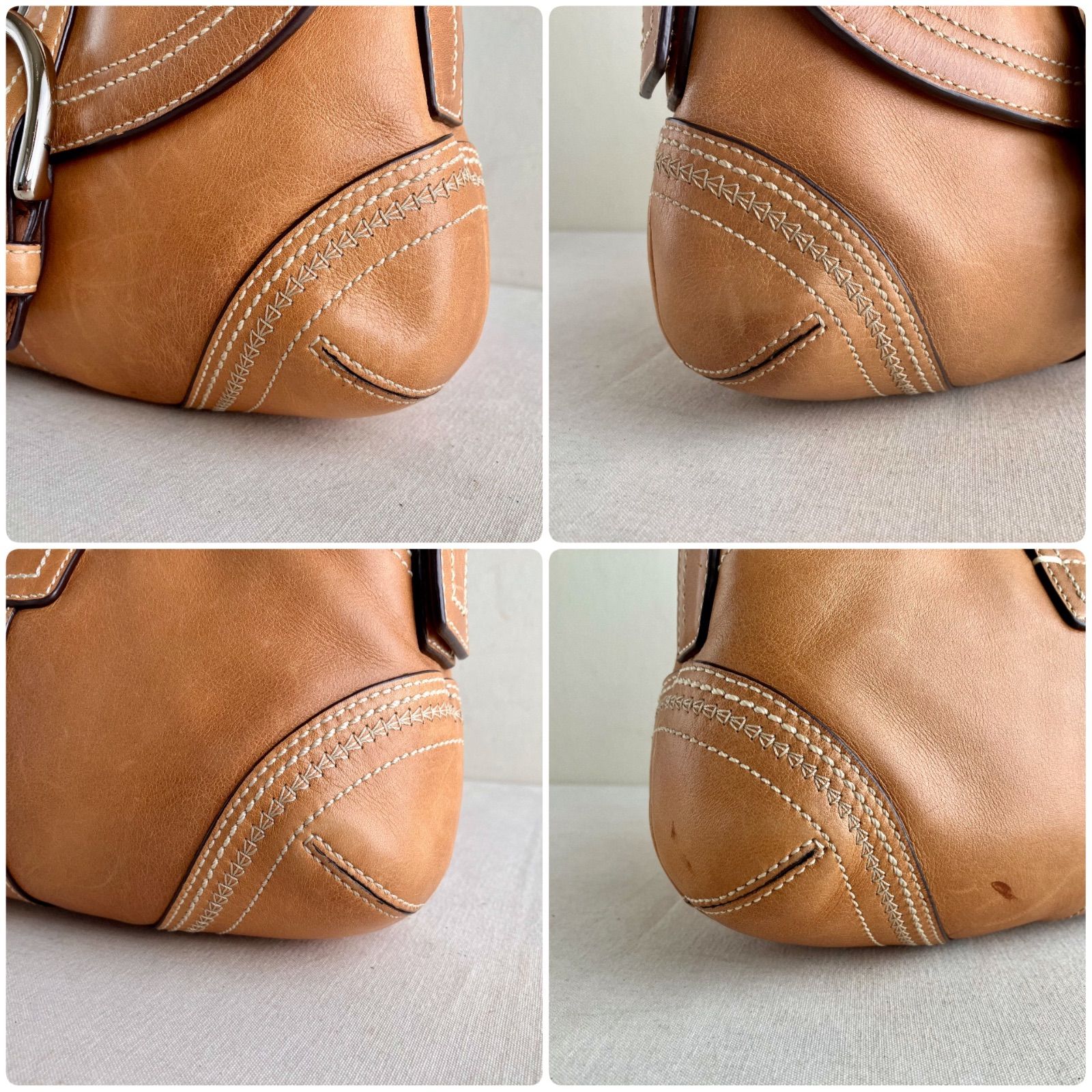 Vintage Coach y2k Soho Small Flap Buckle Camel Leather Shoulder 