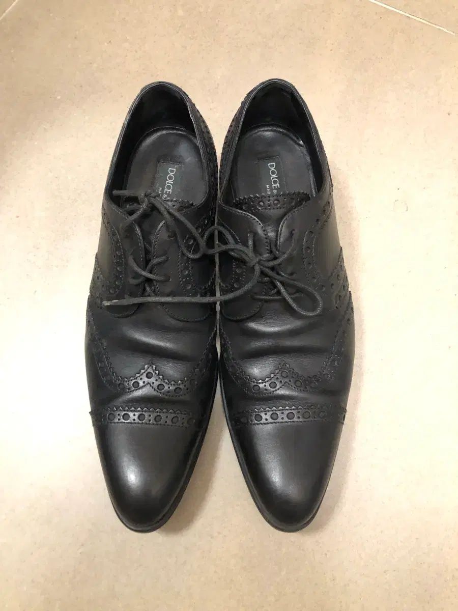 ドルチェ＆ガッバーナ ブラック メンズ ウイングチップ 靴 260