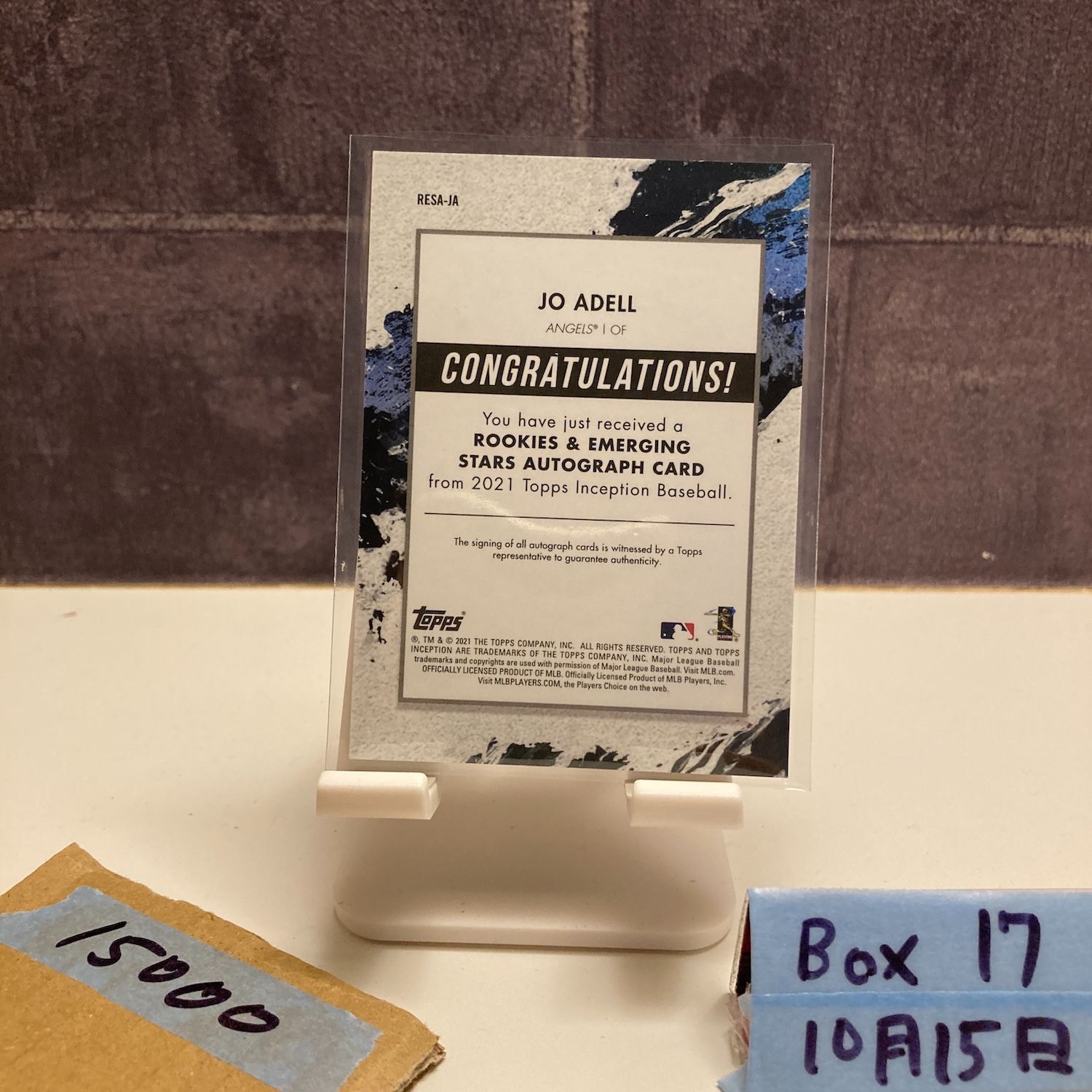 2021 Topps Inception Jo Adell 050 100 直筆サインカード Los Angeles Angels RC ルーキー Rookie カード