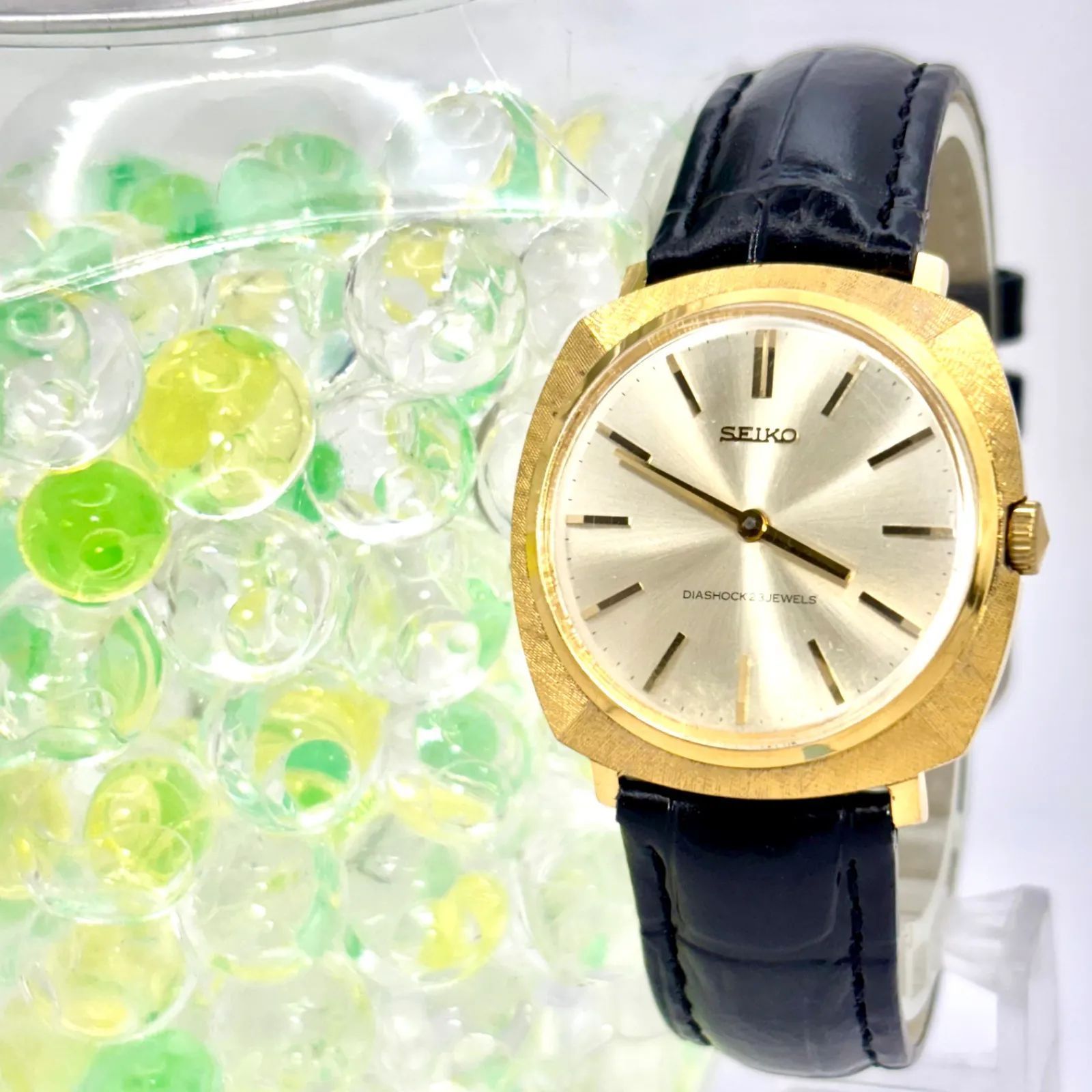 稼働 SEIKO セイコー 機械式 手巻き ボーイズ 腕時計 ゴールド 2519 0110 ベルト