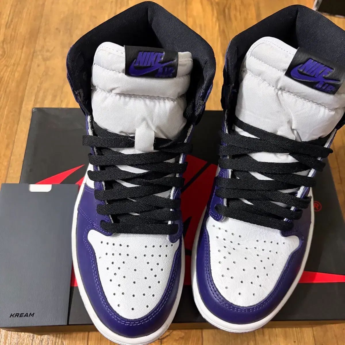 ナイキ エア ジョーダン1 Court Purple KREAM フルセット 250